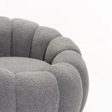 PEARL FLEECE FABRIC CHAIR - GREY