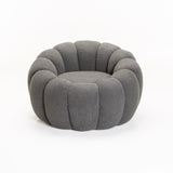 PEARL FLEECE FABRIC CHAIR - GREY