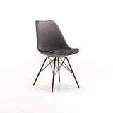 PETA VELVET DINING CHAIR - GREY