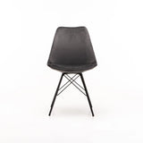 PETA VELVET DINING CHAIR - GREY