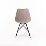 PETA VELVET DINING CHAIR - TAUPE