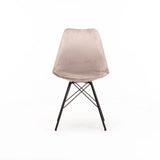 PETA VELVET DINING CHAIR - TAUPE