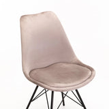 PETA VELVET DINING CHAIR - TAUPE