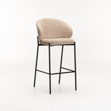 PHOEBE FABRIC BARSTOOL - STONE