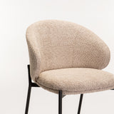 PHOEBE FABRIC BARSTOOL - STONE