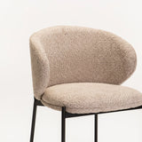 PHOEBE FABRIC DINING CHAIR - STONE