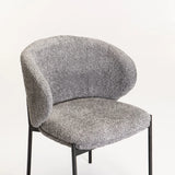 PHOEBE FABRIC DINING CHAIR - GREY