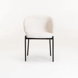 PHOEBE FABRIC DINING CHAIR - CREAM