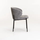 PHOEBE FABRIC DINING CHAIR - GREY