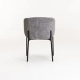 PHOEBE FABRIC DINING CHAIR - GREY