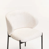 PHOEBE FABRIC DINING CHAIR - CREAM