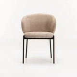 PHOEBE FABRIC DINING CHAIR - STONE