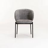 PHOEBE FABRIC DINING CHAIR - GREY