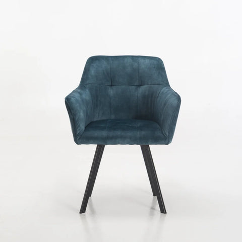 PIA DELUXE VELVET DINING CHAIR - TEAL