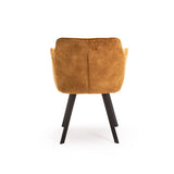 PIA DELUXE VELVET DINING CHAIR - MUSTARD