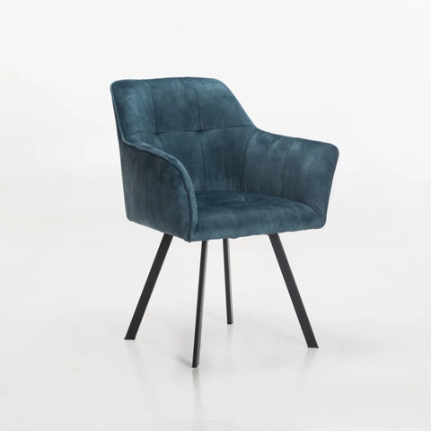 PIA DELUXE VELVET DINING CHAIR - TEAL