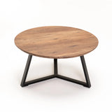 POPPY 80cm ROUND COFFEE TABLE - WALNUT