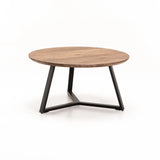 POPPY 80cm ROUND COFFEE TABLE - WALNUT