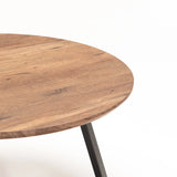 POPPY 80cm ROUND COFFEE TABLE - WALNUT