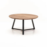 POPPY 80cm ROUND COFFEE TABLE - WALNUT