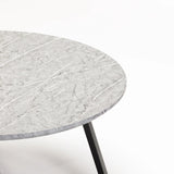 POPPY 80cm ROUND COFFEE TABLE - GREY MARBLE