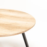 POPPY 80cm ROUND COFFEE TABLE - OAK