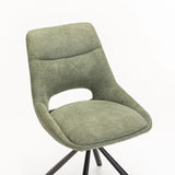 PRATO FABRIC DINING CHAIR W/SWIVEL - GREEN