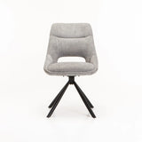 PRATO FABRIC DINING CHAIR W/SWIVEL - LIGHT GREY