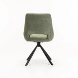 PRATO FABRIC DINING CHAIR W/SWIVEL - GREEN