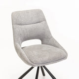 PRATO FABRIC DINING CHAIR W/SWIVEL - LIGHT GREY