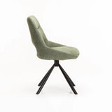 PRATO FABRIC DINING CHAIR W/SWIVEL - GREEN