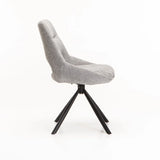 PRATO FABRIC DINING CHAIR W/SWIVEL - LIGHT GREY