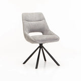 PRATO FABRIC DINING CHAIR W/SWIVEL - LIGHT GREY