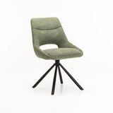 PRATO FABRIC DINING CHAIR W/SWIVEL - GREEN