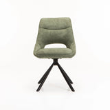 PRATO FABRIC DINING CHAIR W/SWIVEL - GREEN