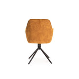 QUINN DELUXE VELVET DINING CHAIR - MUSTARD