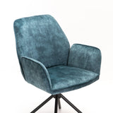 QUINN DELUXE VELVET DINING CHAIR - TEAL