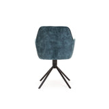 QUINN DELUXE VELVET DINING CHAIR - TEAL