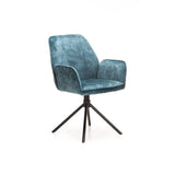 QUINN DELUXE VELVET DINING CHAIR - TEAL