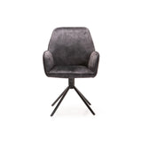 QUINN DELUXE VELVET DINING CHAIR - GREY