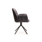 QUINN DELUXE VELVET DINING CHAIR - GREY