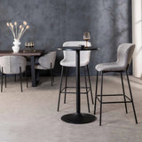 RAE BOUCLE FABRIC BARSTOOL - CREAM