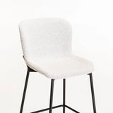 RAE BOUCLE FABRIC BARSTOOL - CREAM