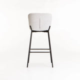 RAE BOUCLE FABRIC BARSTOOL - CREAM