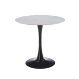 REMY 80cm ROUND STONE TOP DINING TABLE