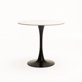 REMY 80cm ROUND STONE TOP DINING TABLE