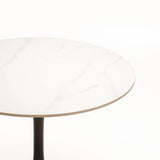 REMY 80cm ROUND STONE TOP DINING TABLE