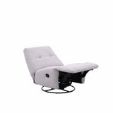 RENZO FABRIC ARMLESS RECLINER W/SWIVEL - LIGHT GREY