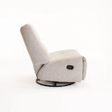 RENZO FABRIC ARMLESS RECLINER W/SWIVEL - LIGHT GREY