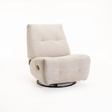 RENZO FABRIC ARMLESS RECLINER W/SWIVEL - LIGHT GREY